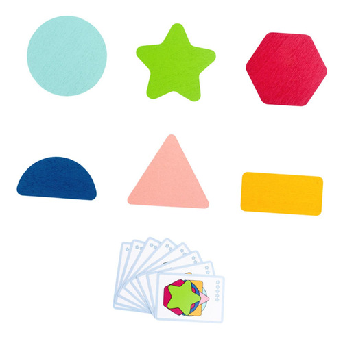 Madera De Madera Para Niños Patrón De Forma Bloque