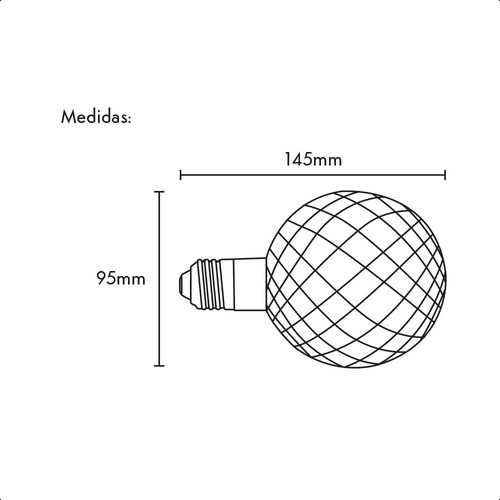 Foco led Icon VING95DIS4W25KE27ATE Globo color blanco cálido 4W 127V 2500K 380lm