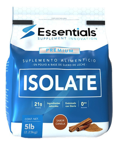 Essentials Protein Isolate 5 Lbs Sabor Canela