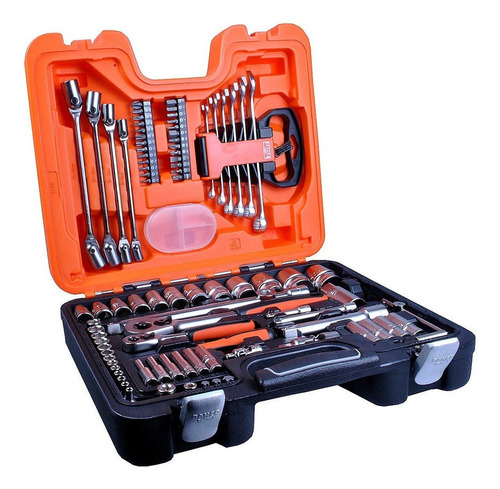 Kit Caja Juego Set Herramientas Llave Tubos 91 Pz S910 Bahco