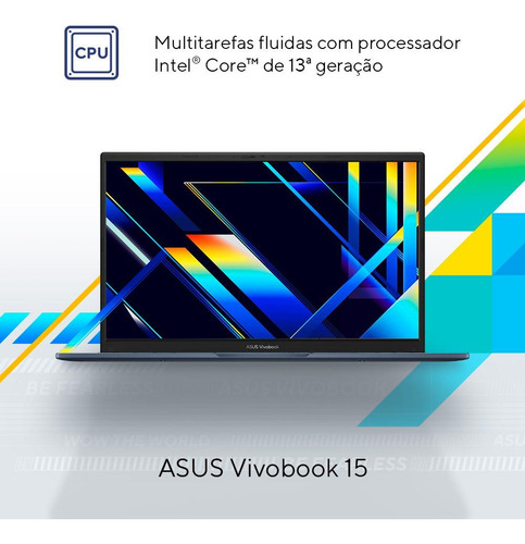 Notebook Asus Vivobook 15 X1504va Intel Core I5 1334u 16gb Ram 512gb Ssd Windows 11 Home Tela 15,6 Led Fhd Blue - Nj1745w