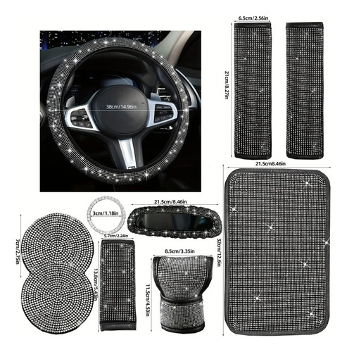 Kit De Forro Brillante Para Volante Y Palanca De Carro.