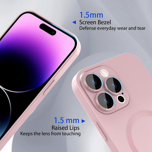Funda De Teléfono Magsafe Wireless Charge Glass Camera Protect, Color Sólido, A Prueba De Golpes, Para iPhone 16/promax 15, 14, 13, 12, 11 Series