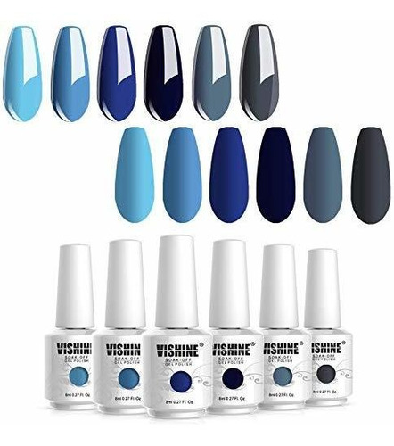 Esmalte - Vishine 6pcs Soak Off Led Uv Gel Nail Polish Varni