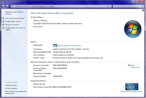 Cpu Desktop Lenovo M92p Core I5 3470 3ºgen. 4gb Ram Hd 500gb