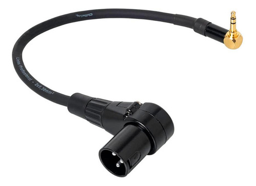 Cabo Xlr Macho 90º Para P2 Macho 90º Graus Estereo 30cm
