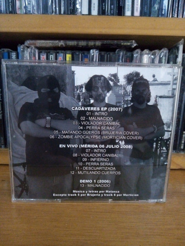 Matanza - Cadaveres E.p. Cd Gore Grind... No Death Metal. (Usado)