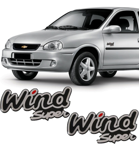 Par Adesivo Emblema Corsa Wind Super Resinado Ws011