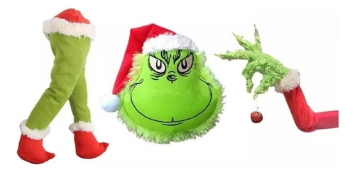 Para 3 Adornos Para Árbol De Navidad De Grinch, Brazo Y Cabe