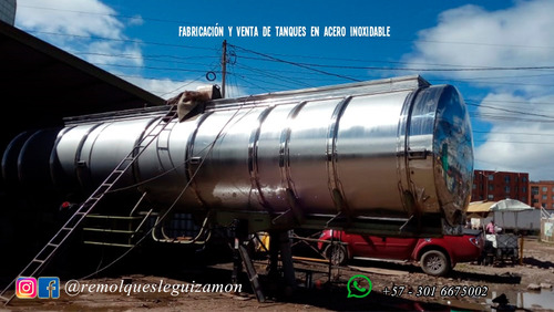 Tanque En Acero Inoxidable, Trailer, Cama Baja, Fabricación