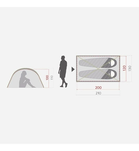 Imagen 6 de 10 de Carpa Iglu 2 Personas Mckinley 2000mm 2kg - Local En Palermo