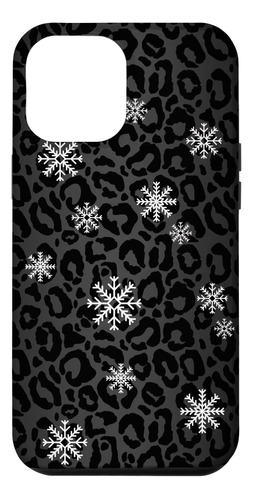 iPhone 12 Pro Max Navidad Teléfono Caso Snowflake Cheetah Ne