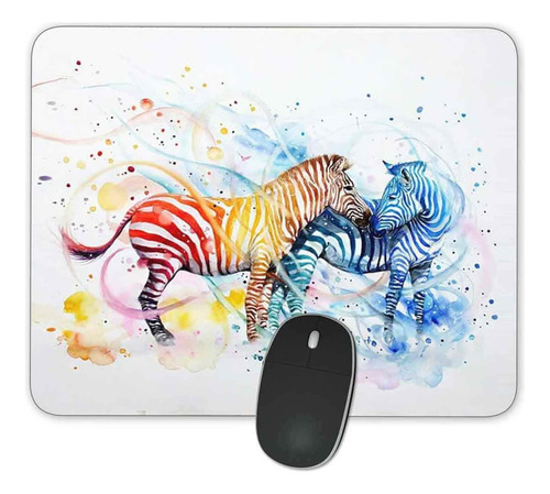 Gaming Mousepad Qj Cmj 9.45 X 7.9 Zebra Multicoloreado