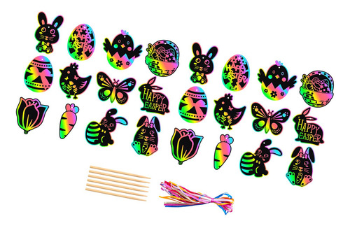 Set De Papel De De Pascua De 24 Piezas, Manualidades De