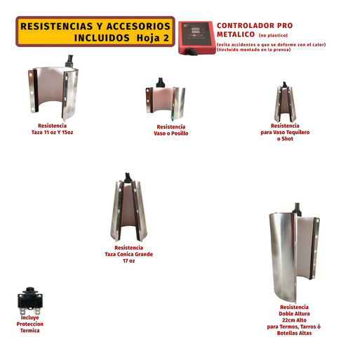 Combo De 8 En 1 A 6 En 1 Sublimacion 2 Planchas 50 S