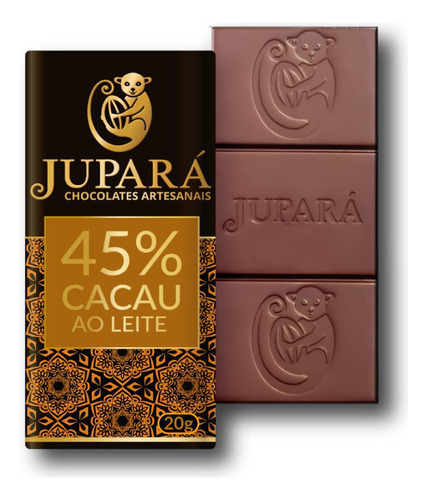 26 Barras De Chocolates Jupará 45% Cacau - Ao Leite