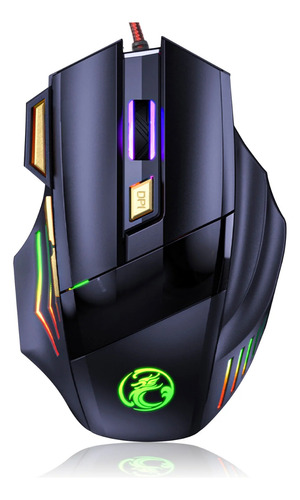 Mouse Gamer Rgb, 7 Botões, 3.200 Dpi Ajustável, 4 Velocidade