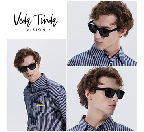 Veda Tinda Vision Gafas De Sol Polarizadas Hombres Cuadrado