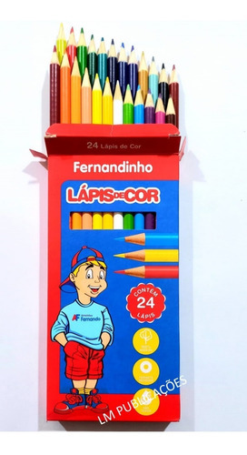 Lápis de Cor Escolar Fernandinho Faber Castell 24 Cores