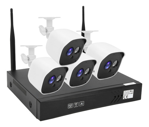 Kit Nvr Inalámbrico, Grabadora De Video Wifi, Vista Remota D