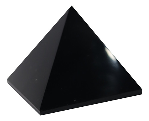 Pirâmide De Obsidiana Negra Pedra Natural Lapidada 190g 6cm