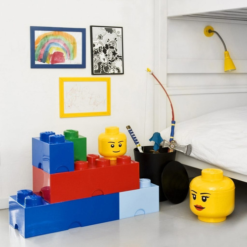 Lego Storage, Cabeza Grande Para Apilar Compatible- Niño Cantidad De Piezas 2