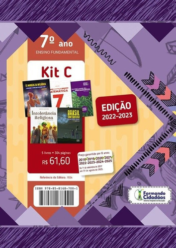 FORMANDO CIDADAOS 6 ANO KIT C 2022, de LILIANE FEITOZA. 6º Ano, vol. 1. Editorial FORMANDO CIDADÃOS, tapa mole, edición 2022 en português, 2022