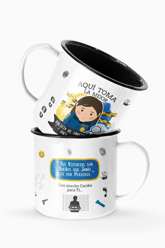 Taza Lechero Enlozada Pdi Felicidades A Mejor Policía