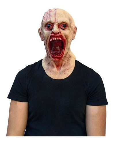 Máscara Zombi Infectado Disfraz Terrorífico Fiesta Halloween