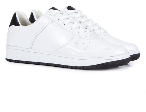 Imagen 2 de 6 de Zapatilla Citadina De Mujer Eco Cuero Urbana Cordones Pampa