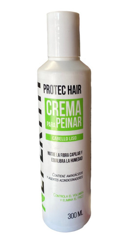 Crema Para Peinar Cabello Liso Protec Hair Nefertiti 300ml.