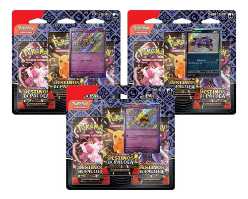 3 Blister Triplo Destinos De Paldea Ev 4.5 Pokémon - Copag