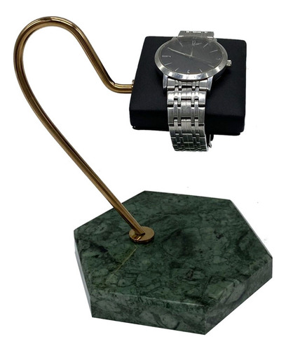 Expositor For Reloj, Base De Mármol Natural Verde, Soporte