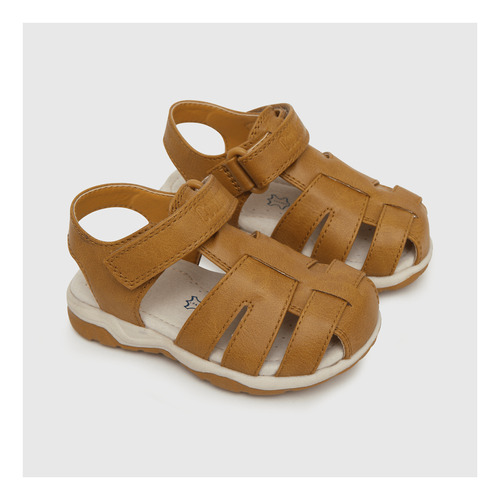 Sandalia De Niño Velcro Franciscana Amarillo (21 A 27)