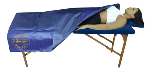 Manta Térmica Estética Corporal Corpo Todo Com Infravermelho Cor Azul 220v Styllus Term