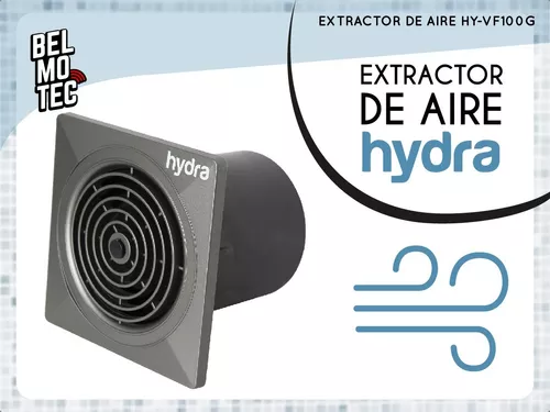 Extractor De Aire Baño Cocina 100mm Grafito Hydra Hy-vf100g
