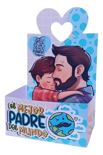 Cajas Día Del Padre Bandeja X10 Azul