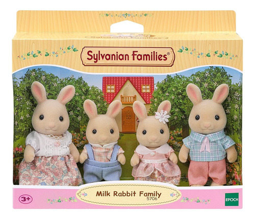 Milk Rabbit Family Conejos 5706 Sylvanian Families Juguete