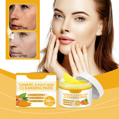 Almohadillas Limpiadoras F Turmeric Kojic Para Eliminar Manc