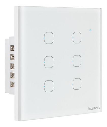 Interruptor Wifi 4x4 6 Botões Izy Smart Intelbras Alexa Cor 