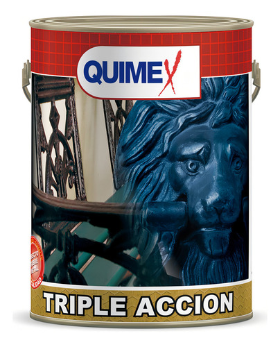 Esmalte Triple Acción Brillante 1 Litro Grupo 1 Quimex Pintu Color Amarillo