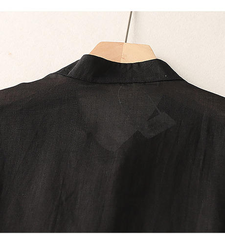 Vestido Holgado Tipo Camisa De Algodón Y Lino Para Mujer, Co