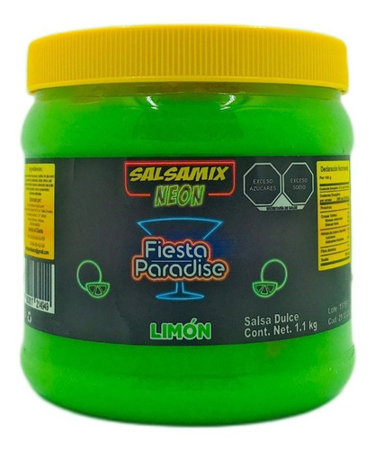 Salsa Para Escarchar Michelada Frutimich 1.1kg Pulpa Sabores Sabor Limón Neon