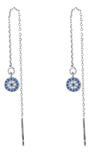 Pendientes De Diamantes De Imitación Azules, Joyería De Moda