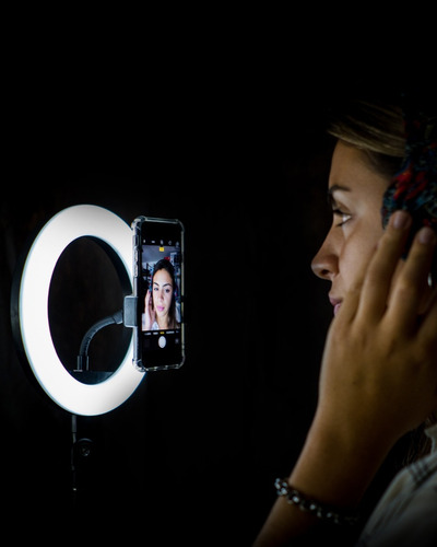 Imagen 5 de 8 de Aro De Luz Led Celular Selfie Trípode 2.1m Stromberg Shine