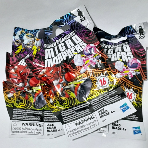 3 Sobres Micro Morphers Power Rangers Blind Bag Serie 1 Hybr