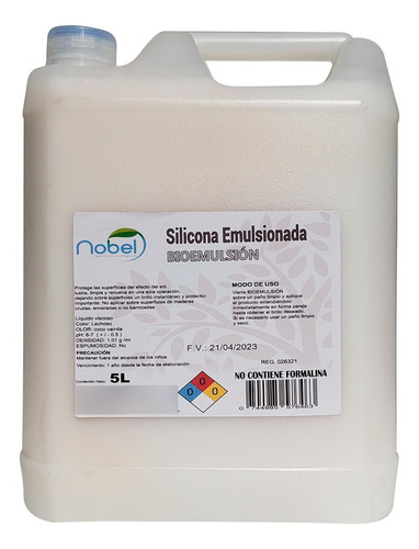 Silicona Emulsionada Premium Autos 5 Litros