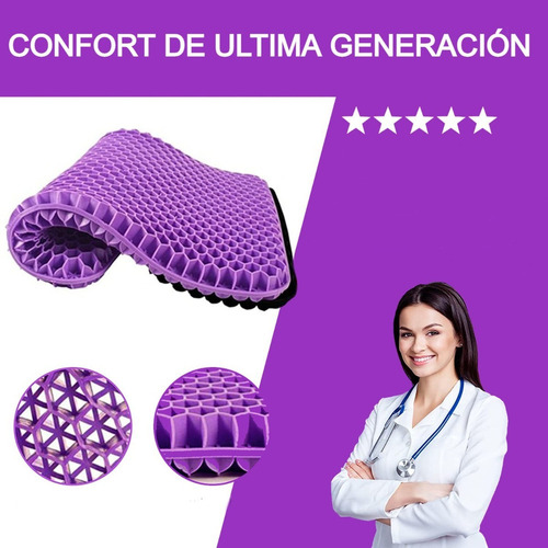 . Cojin Flexible Ortopedico Gel Transpirable Coxis
