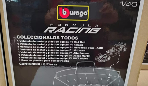 Colección De Carros De Formula 1 Checo Per Temp 2023 8 Pzas Color Multicolor