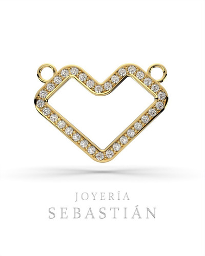 Imagen 2 de 3 de Colgante Corazón Oro Amarillo 18k